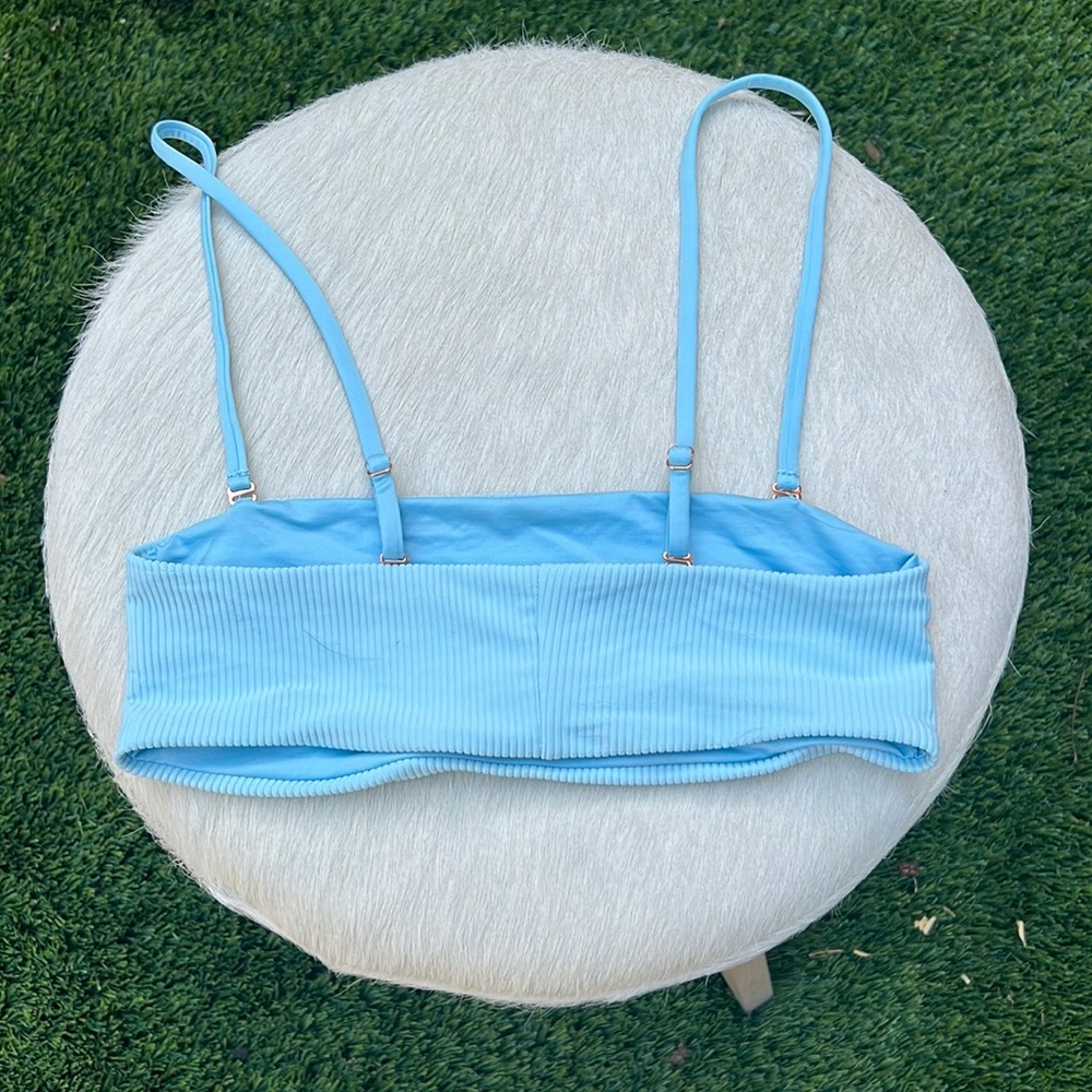 Scarlett Ribbed Top In Blue - Picture 3 of 4